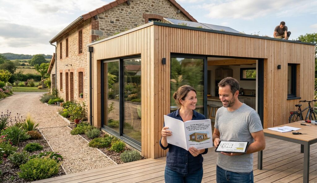 Quel budget prévoir pour une extension en ossature bois de 30m² en 2026